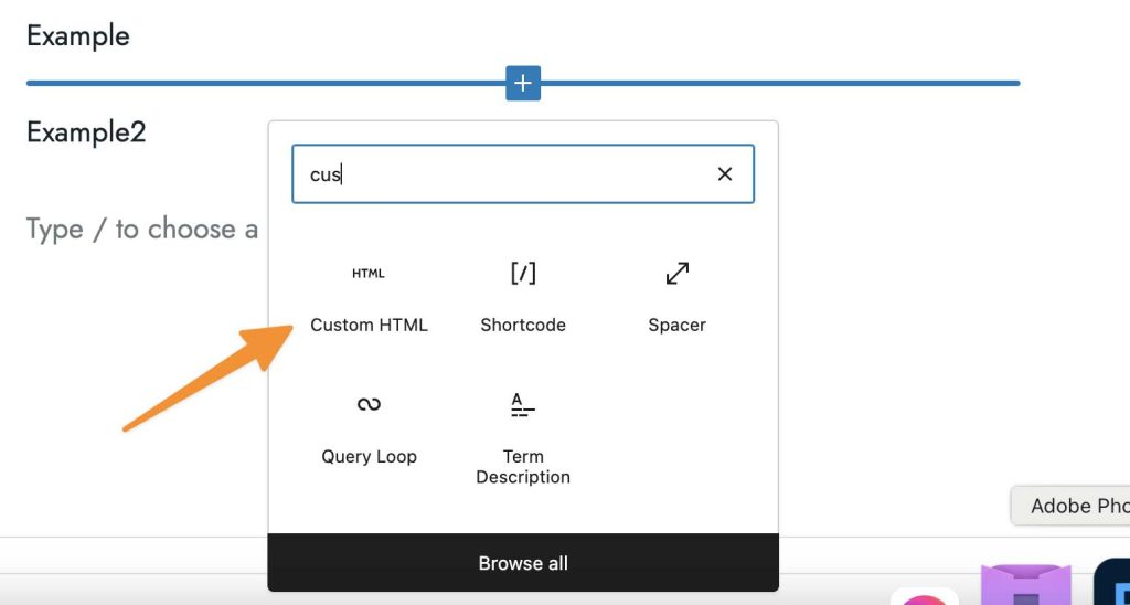 WordPress custom html block