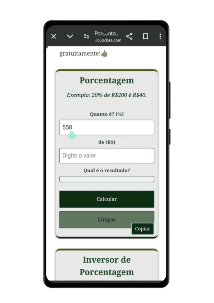 Porcentagem Calculadora