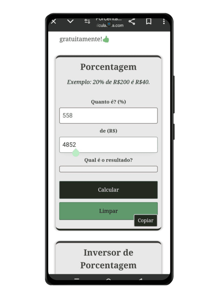 Porcentagem Calculadora